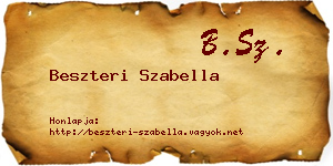 Beszteri Szabella névjegykártya